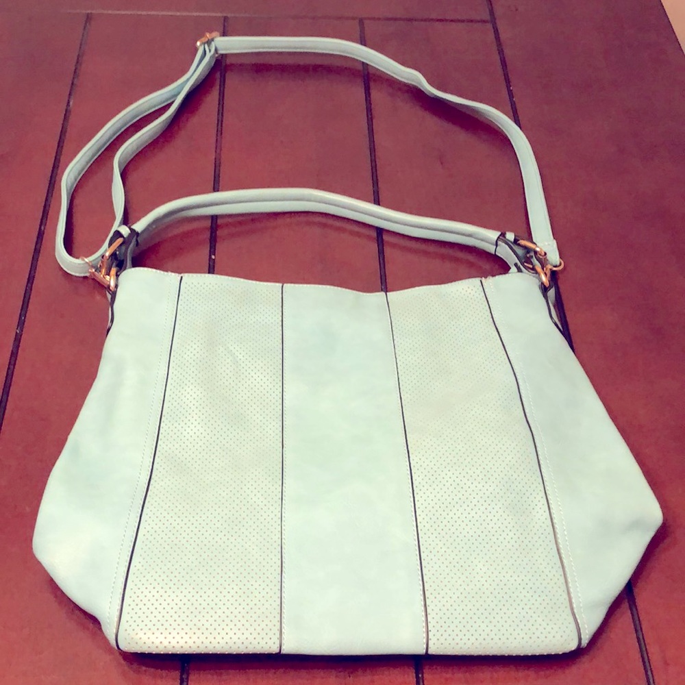 Never worn Beautiful Turquoise Large size Bag with two carrying options!